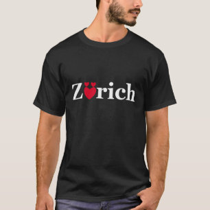 Love Zurich on Dark T Shirt