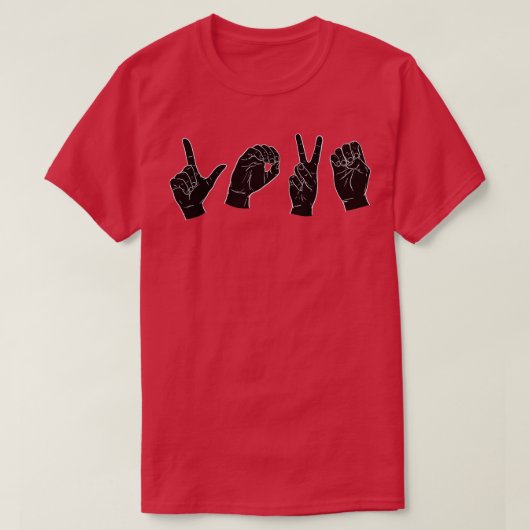 LOVE zwart of wit T-shirt (Design voorkant)