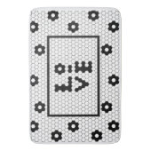 Love Zwart-wit Tegel Design Badmat (Voorkant Verticaal)