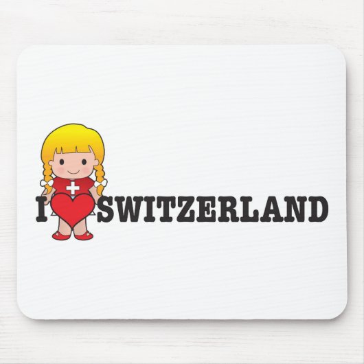 Love Zwitserland Muismat (Voorkant)