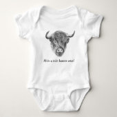 Loveable Highland Cow Romper (Voorkant)