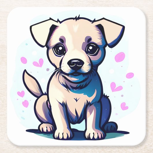 Loveable Lab Kartonnen Onderzetters (Voorkant)