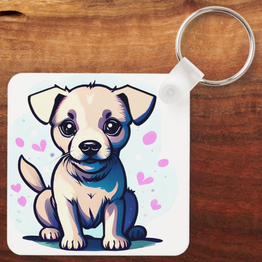 Loveable Lab Sleutelhanger (Achterkant)