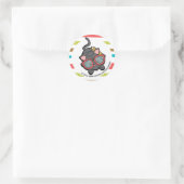 Loveable Smarty Kitten Ronde Sticker (Tas)