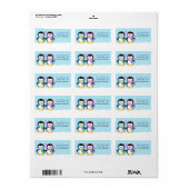 Loveable Winter Earmuff Penguins Adresetiketten Etiket (Full Sheet)