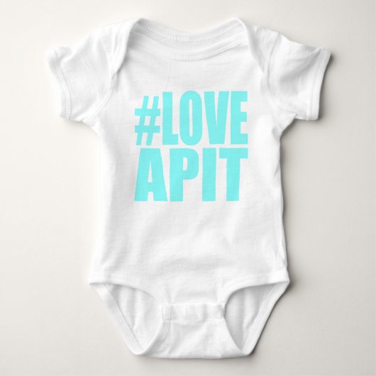 #LOVEAPIT Baby Blue Creeper - ANDERE KLEUREN BESCH Romper (Voorkant)