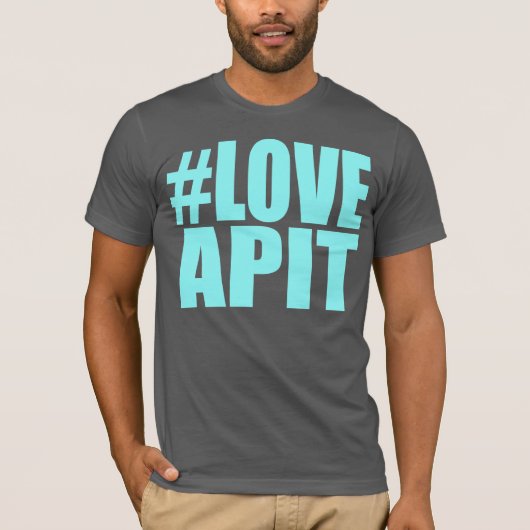 #LOVEAPIT Mannen Blue T-Shirt - ANDERE KLEUREN BES (Voorkant)