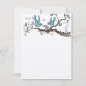 Lovebird Aqua Blue en Roze sparen de Datum Kaart (Achterkant)