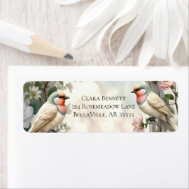 LoveBird Bloem Retouradres Label