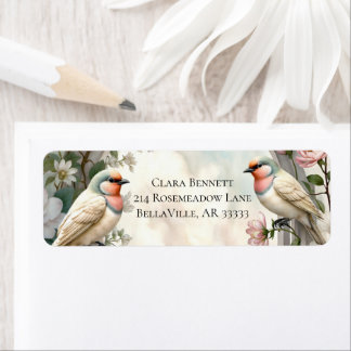 LoveBird Bloem Retouradres Label