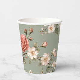 LoveBird Bloemen Papieren Bekers