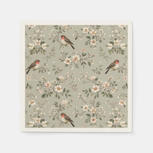 LoveBird Bloemencocktail Servet (Voorkant)