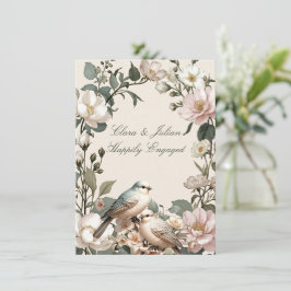 LoveBird Bloemrijke Uitnodiging voor Verlovingsfee