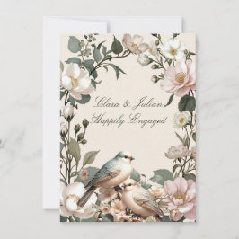 LoveBird Bloemrijke Uitnodiging voor Verlovingsfee