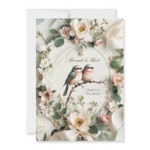 LoveBird Bloemrijke Uitnodiging voor Verlovingsfee