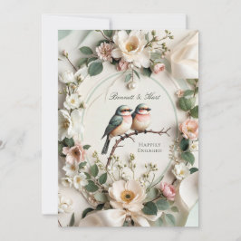 LoveBird Bloemrijke Uitnodiging voor Verlovingsfee