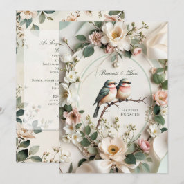 LoveBird Bloemrijke Uitnodiging voor Verlovingsfee