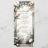 LoveBird Bloemrijke Verlovingsfeest Menu (Voorkant)