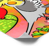 Lovebird budgie cockatiel parrotlet blij met verja poster (Hoek)