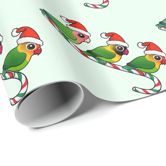 Lovebird Candy Cane Cadeaupapier (Rol Hoek)
