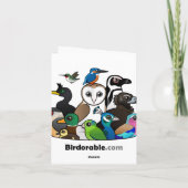 Lovebird Candy Cane Feestdagen Kaart (Achterkant)