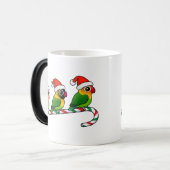 Lovebird Candy Cane Magische Mok (Voorkant links)