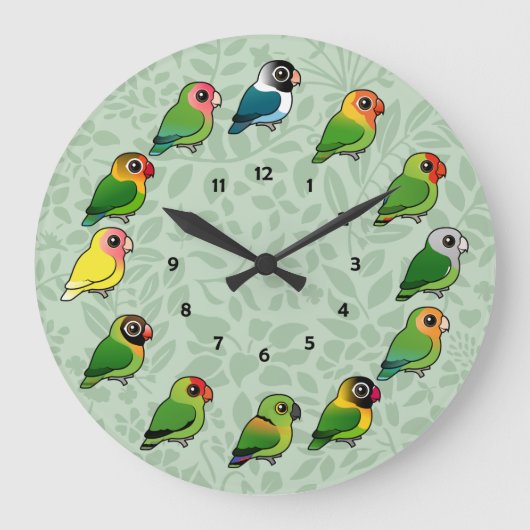 Lovebird Clock Grote Klok (Voorkant)