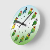 Lovebird Clock Ronde Klok (Hoek)
