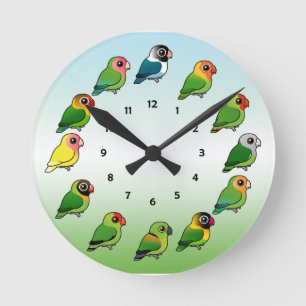 Lovebird Clock Ronde Klok