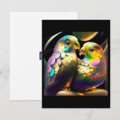 LOVEBIRD/COLORFUL LOVEBIRD NOTITIEKAARTJE (Voorkant / Achterkant)