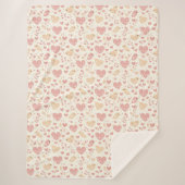 Lovebird & Heart Sherpa Deken (Voorkant)