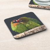 Lovebird Kus Set van 6 Onderzetters (Linkerzijde)