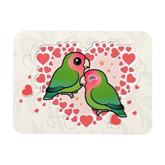 Lovebird Love Heart Magneet (Horizontaal)
