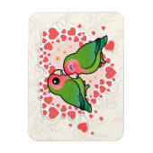 Lovebird Love Heart Magneet (Verticaal)