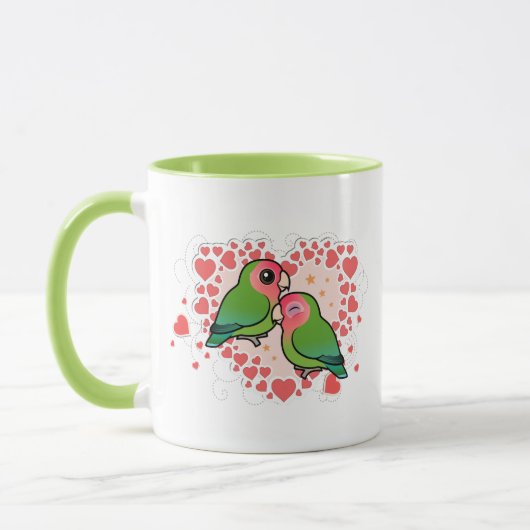 Lovebird Love Heart Mok (Links)