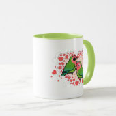 Lovebird Love Heart Mok (Voorkant rechts)