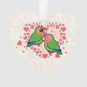 Lovebird Love Heart Ornament (voorkant)