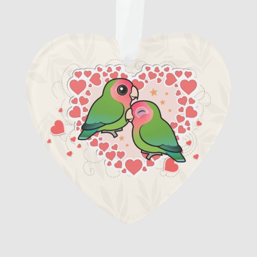 Lovebird Love Heart Ornament (achterkant)