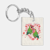 Lovebird Love Heart Sleutelhanger (Voorkant Links)