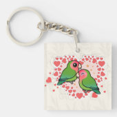 Lovebird Love Heart Sleutelhanger (Voorkant)