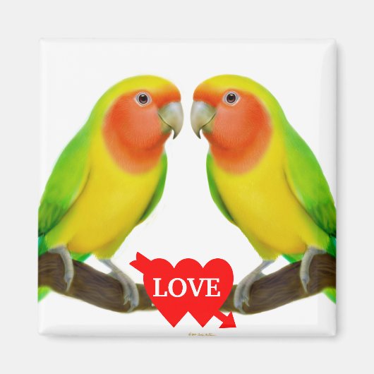 Lovebird Love Magnet (Voorkant)