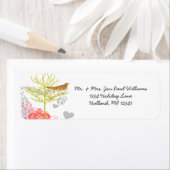  Lovebird Musical Coral Damask Tree Etiket (Insitu)