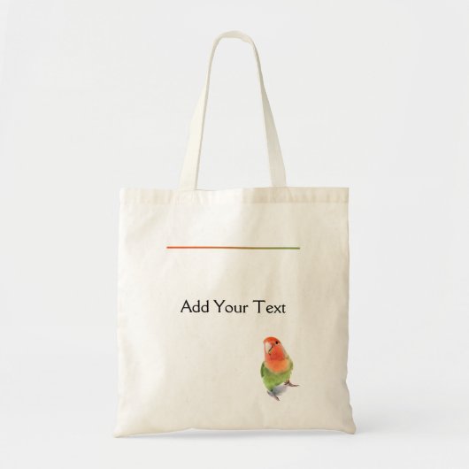 Lovebird op White Tote Bag (Voorkant)
