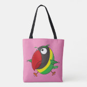 Lovebird papegaai tote bag (Achterkant)