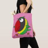 Lovebird papegaai tote bag (Dichtbij)