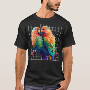 Lovebird Papegaaien Liefde Vogel Papegaai Exotisch T-shirt