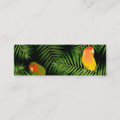 Lovebird Parrot Black Tropical Bird Blog Website Contactkaartje (Voorkant)