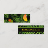 Lovebird Parrot Black Tropical Bird Blog Website Contactkaartje (Voorkant / Achterkant)
