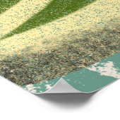 Lovebird Parrot Minimalist Gestructureerd Modern G Poster (Hoek)