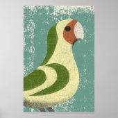 Lovebird Parrot Minimalist Gestructureerd Modern G Poster (Voorkant)